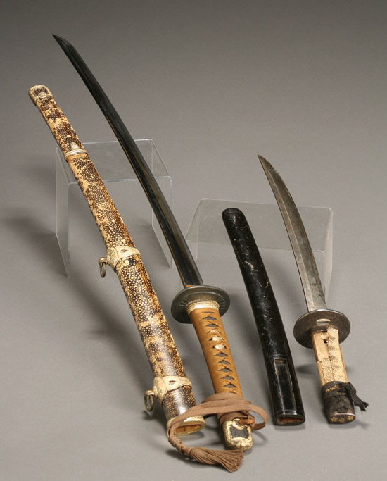 Appraisal: Japanese Assembled Meiji-Taisho Katana and Wakizashi Daisho Circa - Katana