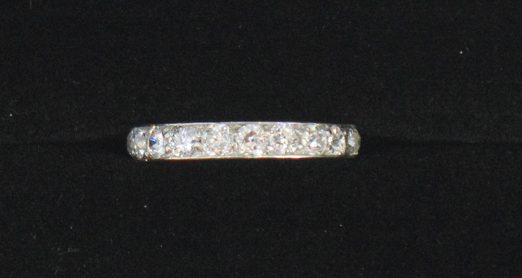 Appraisal: A FULL DIAMOND ETERNITY RING set overall with round old-cut