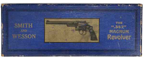 Appraisal: Smith Wesson Box for Early Registered Magnum Revolver Blue two-piece