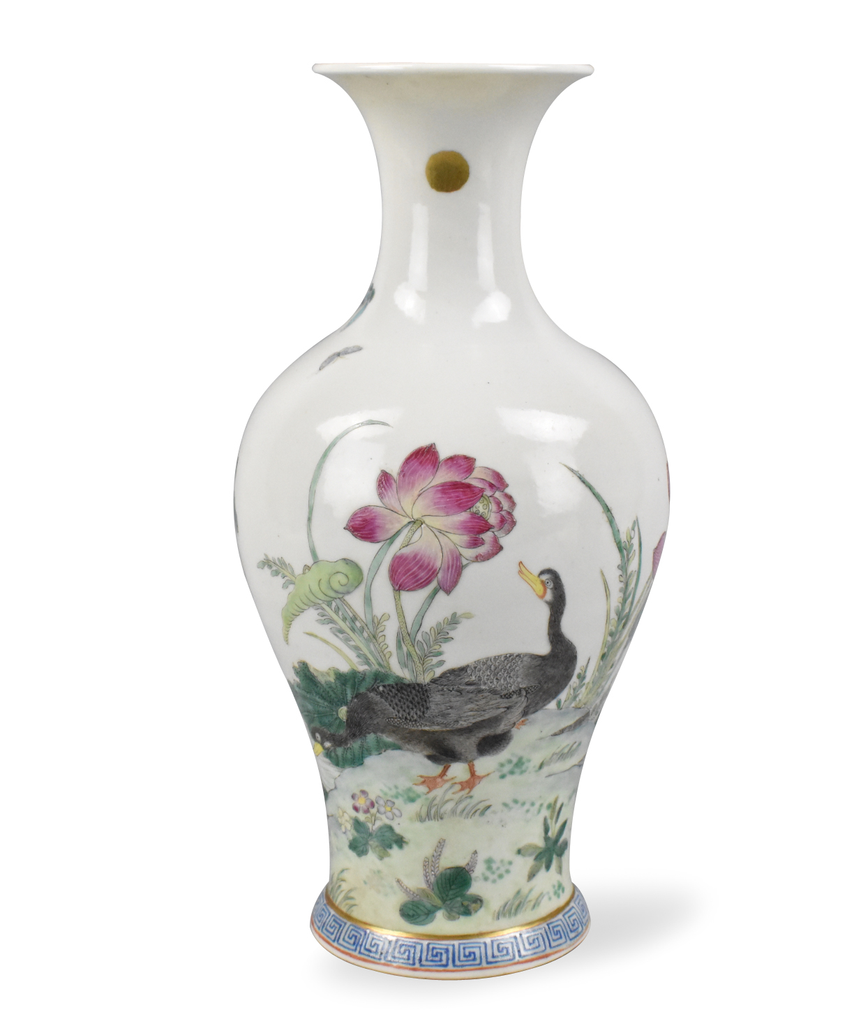 Appraisal: A Chinese famille rose duck vase dating from the Republic