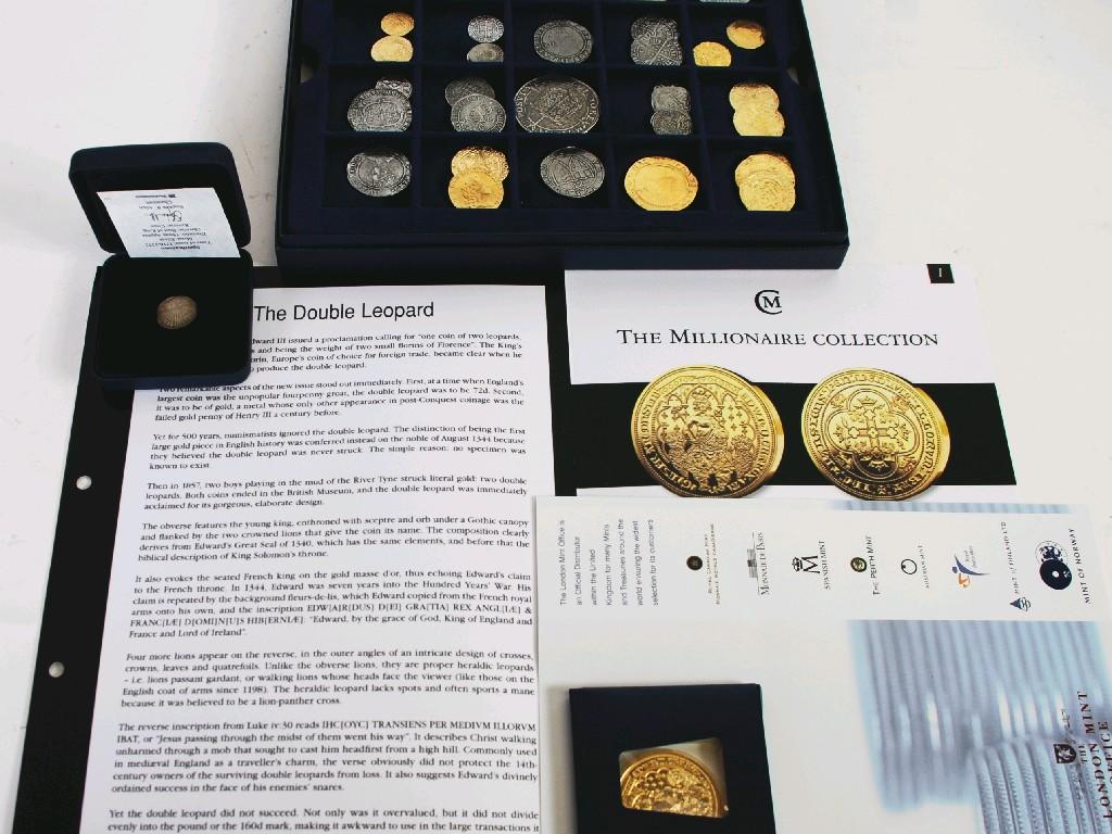 Appraisal: COLLECTION OF VINTAGE COIN REPLICA'S INCLUDING LONDON MINT DOUBLE LEOPARD