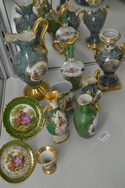 Appraisal: GROUP OF LIMOGES ITEMS INCL VASES MINIATURE PLATES ETC