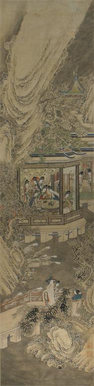 Appraisal: A pair of Chinese scroll paintings