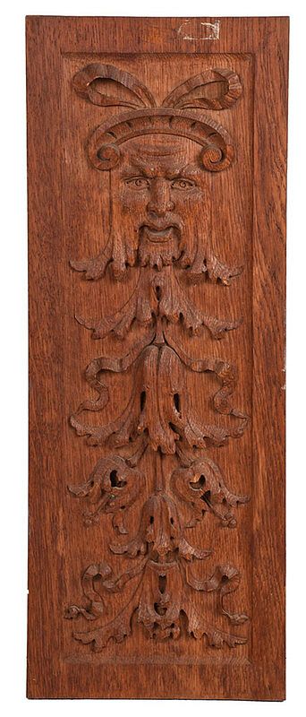 Appraisal: Gothic Style Carved Oak Panel British early to mid th