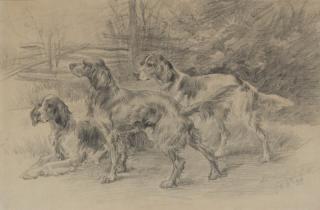 Appraisal: Edmund H Osthaus Three Setters signed and dated Edmund Osthaus