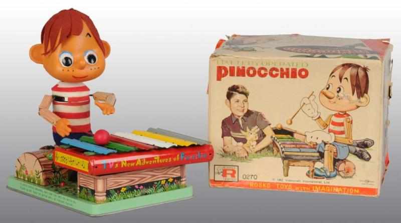 Appraisal: Pinocchio Xylophone Battery-Operated Toy Description Japanese Working Includes original box