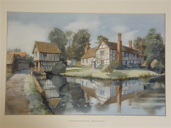 Appraisal: Esmond Rideout Lower Brockhampton Farm signed watercolour h w in