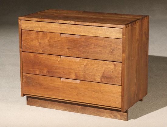 Appraisal: George Nakashima Walnut Chest of Drawers Circa - Having a