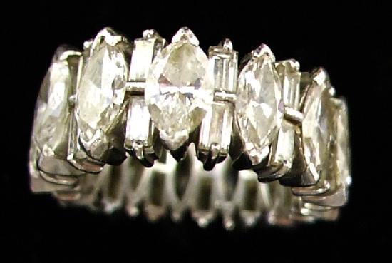 Appraisal: Thirty nine stone diamond full eternity ring with thirteen marquise