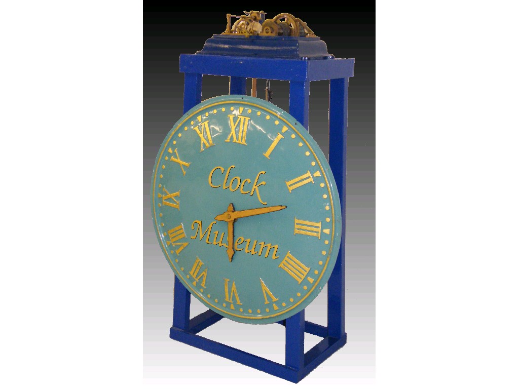 Appraisal: Good turret clock on stand the movement with deadbeat escapement