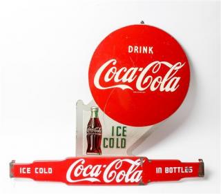 Appraisal: A Vintage Metal Coca-Cola Advertising Flange Sign together with a