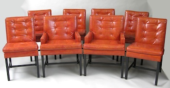 Appraisal: A Set of Eight Mid-Century Modern Dining Chairs by Harvey