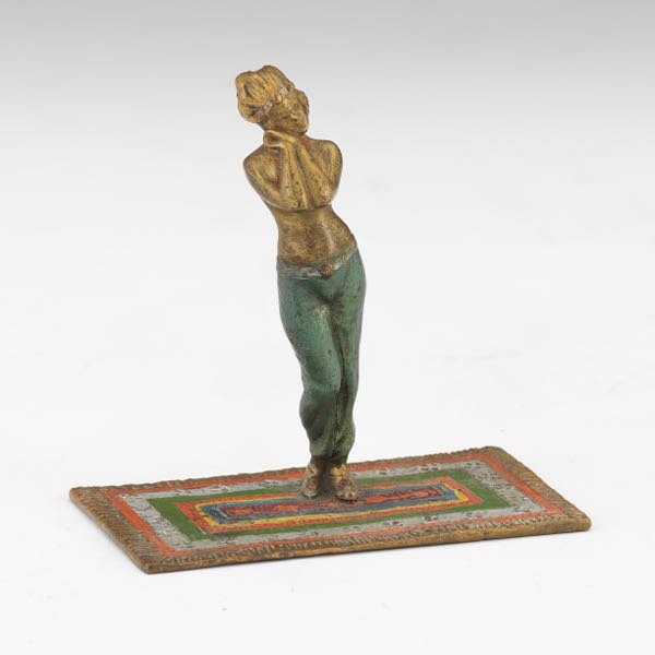 Appraisal: AUSTRIAN COLD PAINTED BRONZE MINIATURE OF A BEAUTY AT SULTAN'S