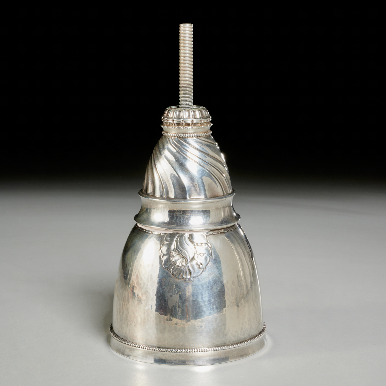 Appraisal: RARE GEORG JENSEN DANISH SILVER BELL dated heavy gauge silver