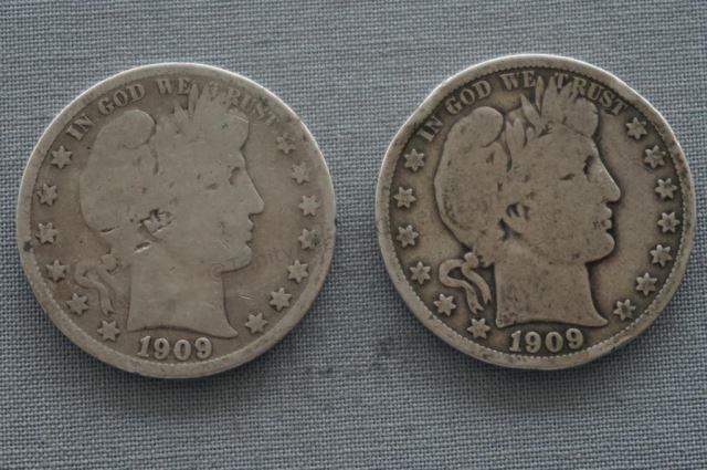 Appraisal: and -S Barber Silver Half Dollar In average circulated condition