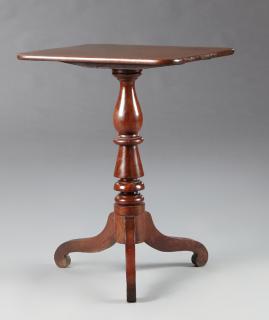 Appraisal: American Classical Carved Mahogany Tilt Top Table th c the