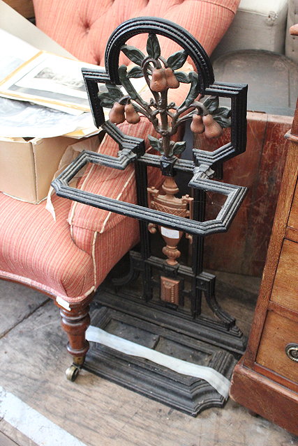 Appraisal: AN OLD SEWING MACHINE together with an old black painted