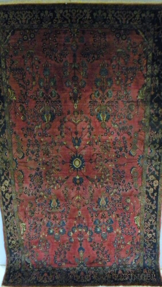 Appraisal: Sarouk Rug West Persia early th century the wine-colored field