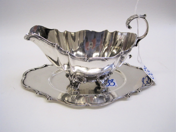 Appraisal: GORHAM STERLING SAUCE BOAT UNDERPLATE SET pieces c Sauce boat