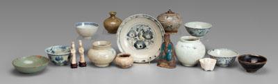 Appraisal: pieces Asian ceramics most with red numerical codes Property of