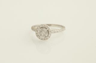 Appraisal: Lady's K White Gold Dinner Ring with a car Lady's