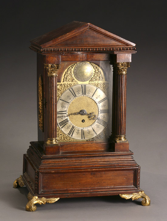 Appraisal: George IV Ormolu Mounted Mahogany Bracket Clock Signed Francis Aldridge