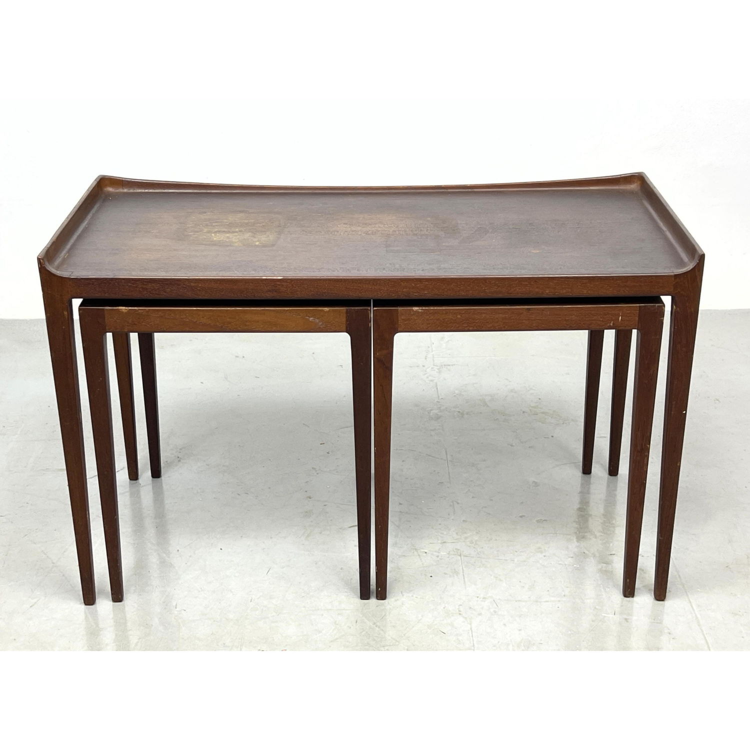 Appraisal: pc Teak nesting tables by Kurt Ostervig for Jason Mobler