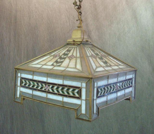 Appraisal: Tiffany Style Glass Hanging Shade From a Greenwich CT estate