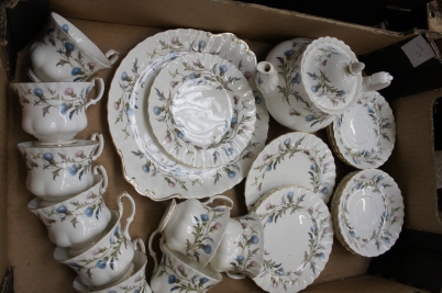 Appraisal: Royal Albert Brigadoon Tea Set comprising Tea Cups Saucers Plates