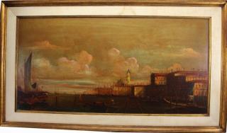 Appraisal: Decorative Venetian Scene Manner of Canaletto Large Decorative Venetian Scene