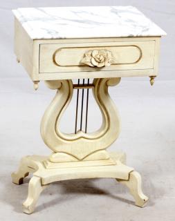 Appraisal: VICTORIAN STYLE STAND W MARBLE TOP C VICTORIAN STYLE STAND