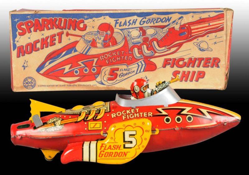 Appraisal: Marx Flash Gordon Sparkling Rocket Fighter Toy Description Includes original