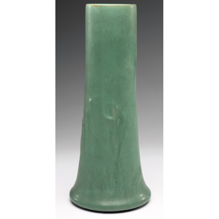 Appraisal: Teco vase designed by Fritz Albert large cylindrical shape with