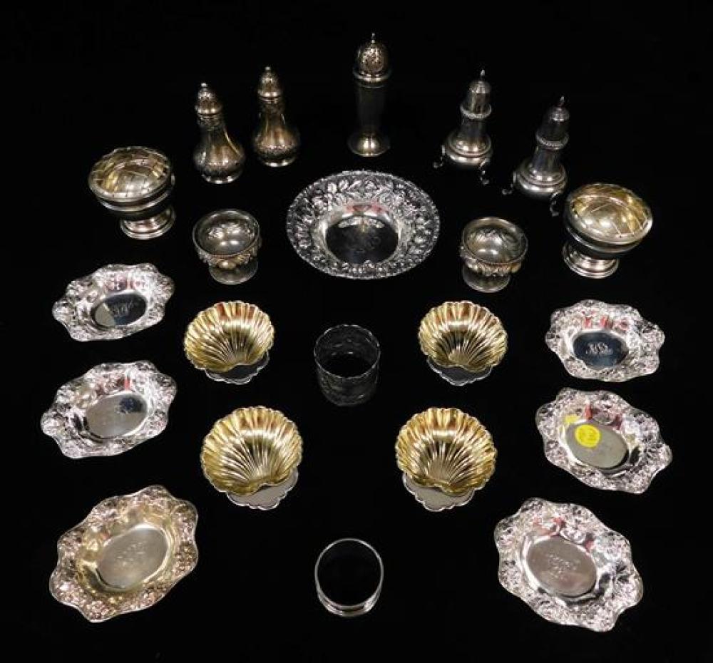 Appraisal: STERLING Twenty pieces of sterling and two pieces of silverplate