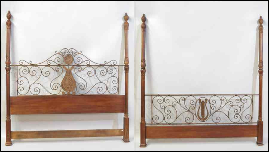 Appraisal: DREXEL HERITAGE FOUR-POST BED Comprised of a headboard '' x