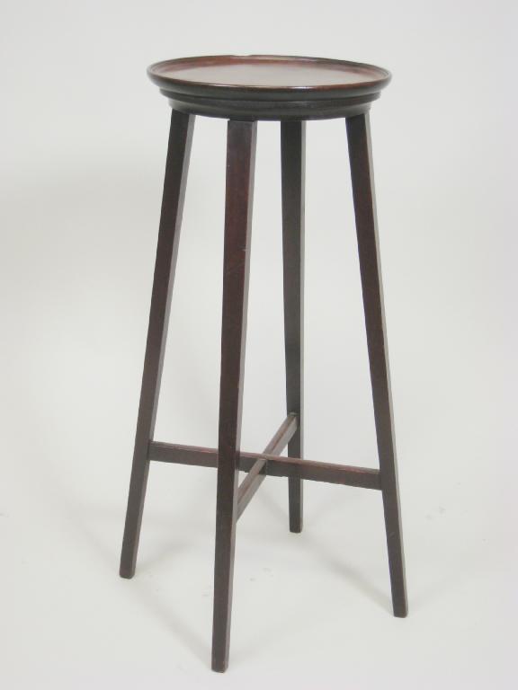 Appraisal: An th th Century mahogany Candlestand with dished top on