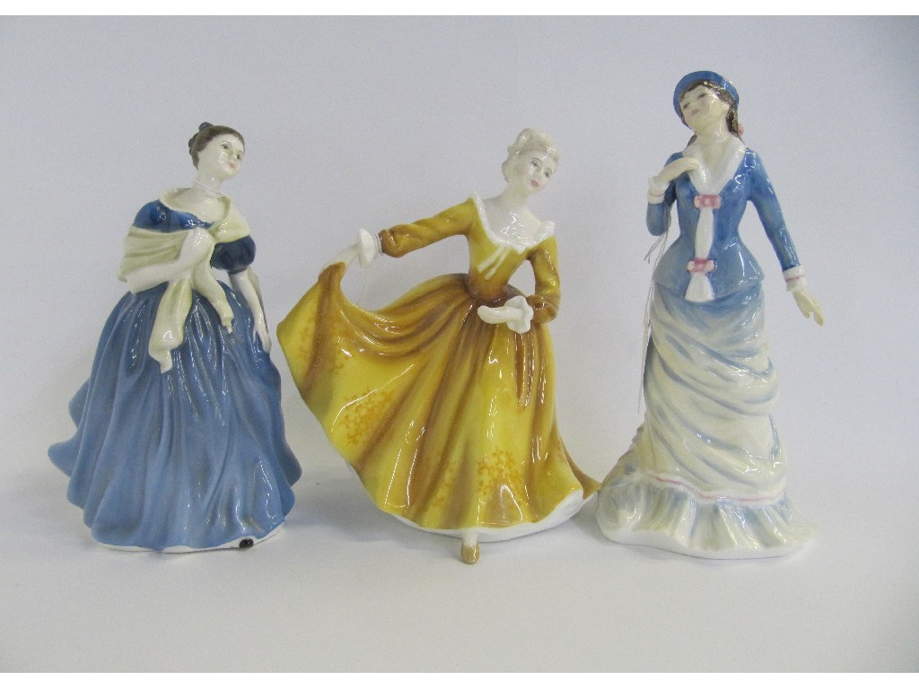 Appraisal: Three Doulton figures including Kirsty HN Sally HN and Adrienne