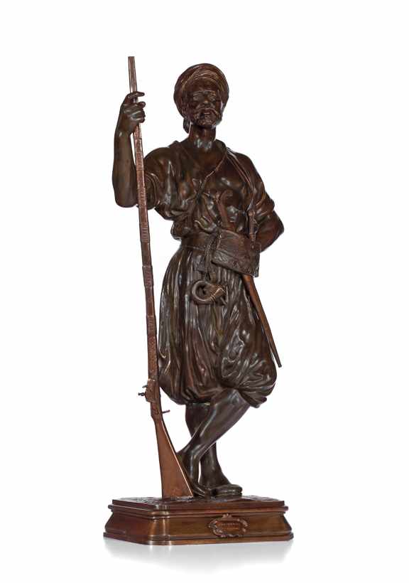 Appraisal: JEAN DIDIER DEBUT French - ''Janissaire'' bronze signed Bronze Garanti