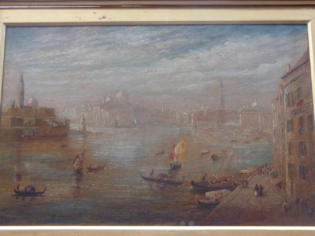 Appraisal: Manner of J M W Turner Lagoon Venice oil on