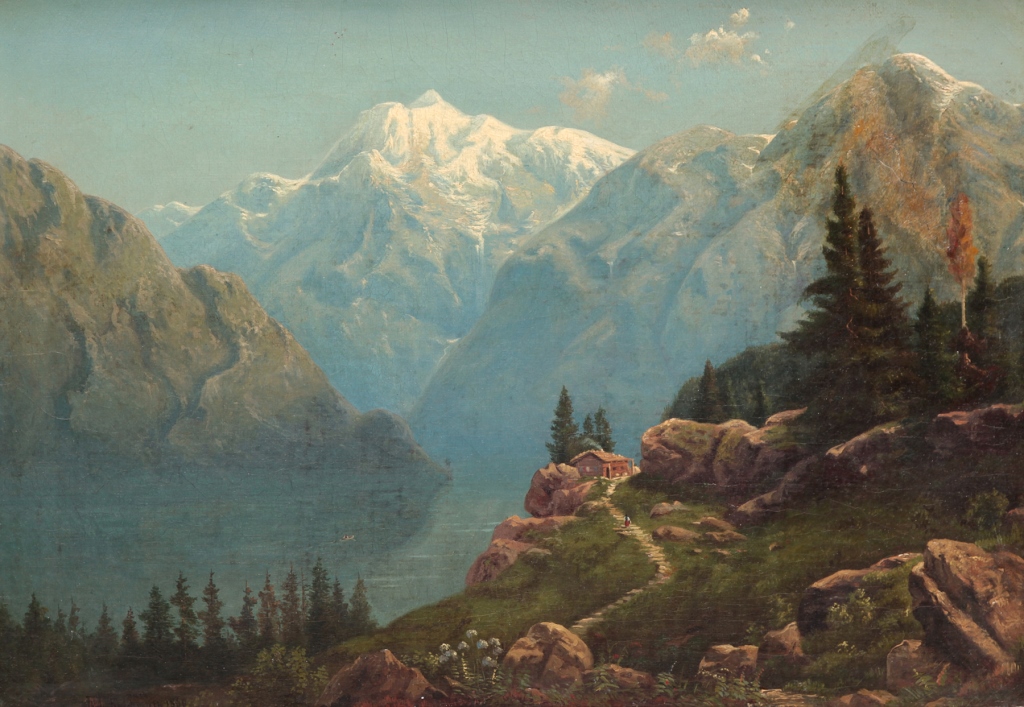 Appraisal: European Possibly Eduard Stanislaus Graff von Kalckreuth - Oil on