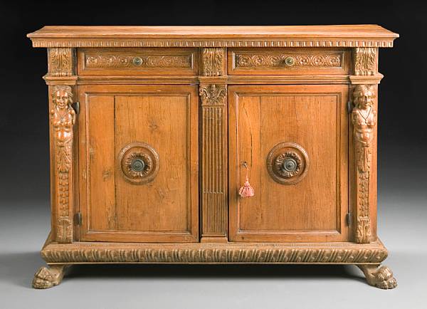 Appraisal: An Italian Renaissance style credenza th century The rectangular top