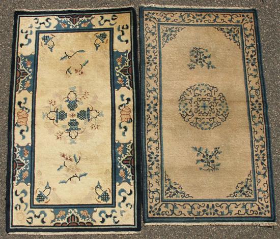 Appraisal: TWO CHINESE RUGS late th century feet inches x feet