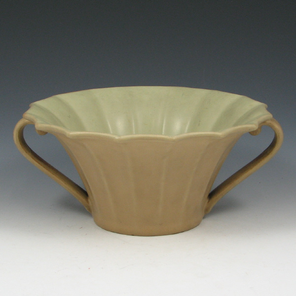 Appraisal: Rookwood Matte Green Handled Bowl - Mint Rookwood handled bowl