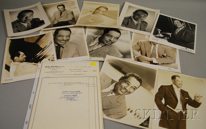 Appraisal: Duke Ellington Related Ephemera Correspondence and Eleven Publicity Photographs a