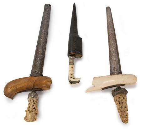 Appraisal: Two Southeast Asian Kris Together with a Turkish Dagger Estimate