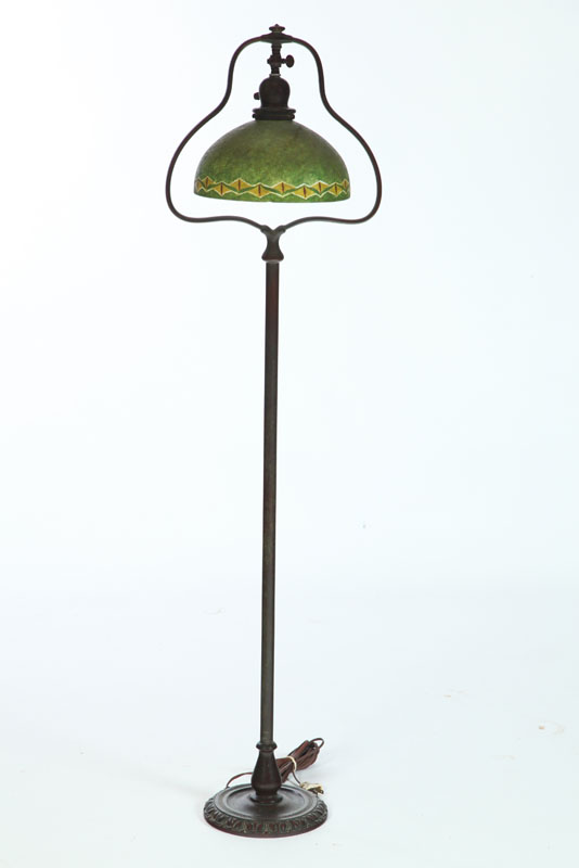 Appraisal: HANDEL FLOOR LAMP WITH HANDEL SIGNED SHADE American nd quarter-