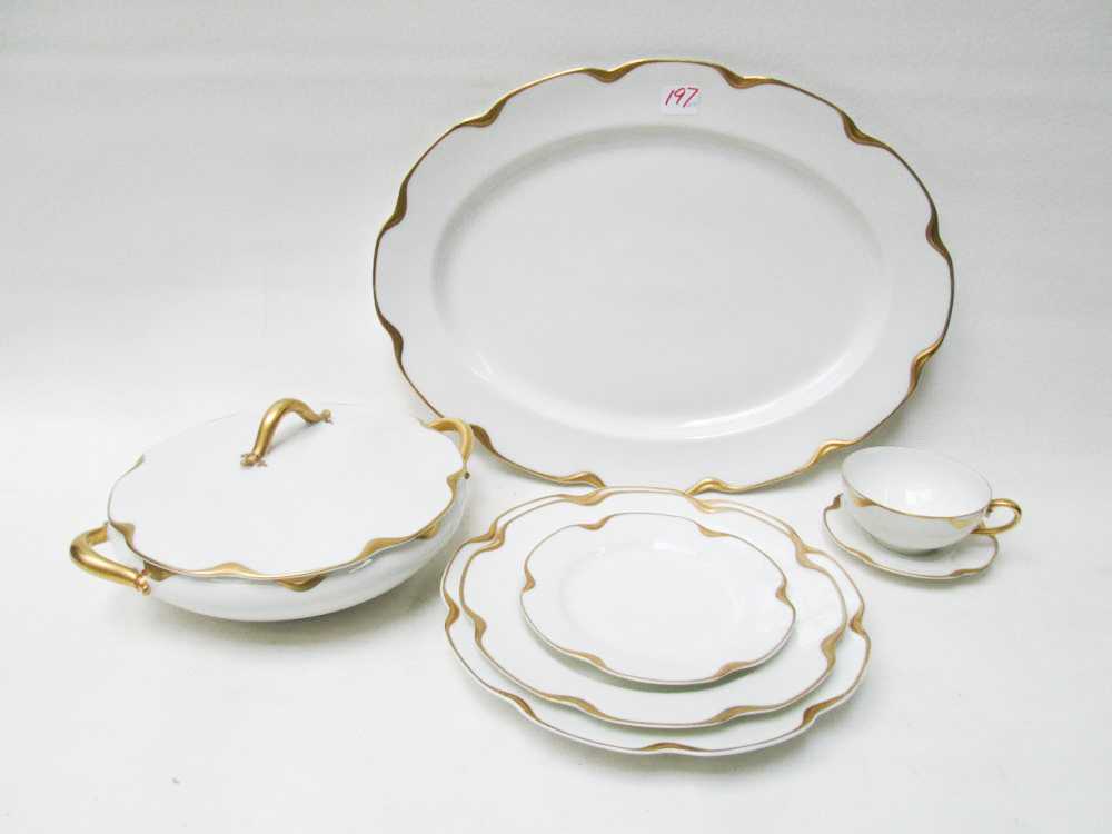 Appraisal: HAVILAND LIMOGES SILVER ANNIVERSARY CHINA SET one hundred twenty-four pieces