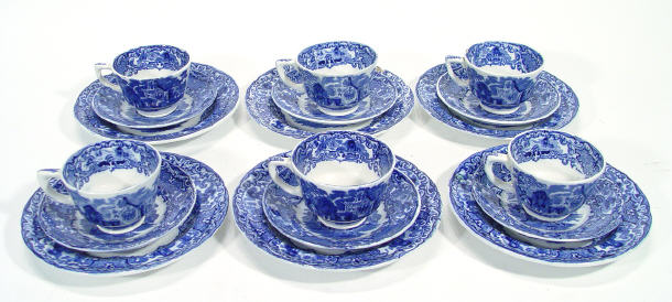 Appraisal: Six George Jones 'Abbey' patterned cups saucers and side plates