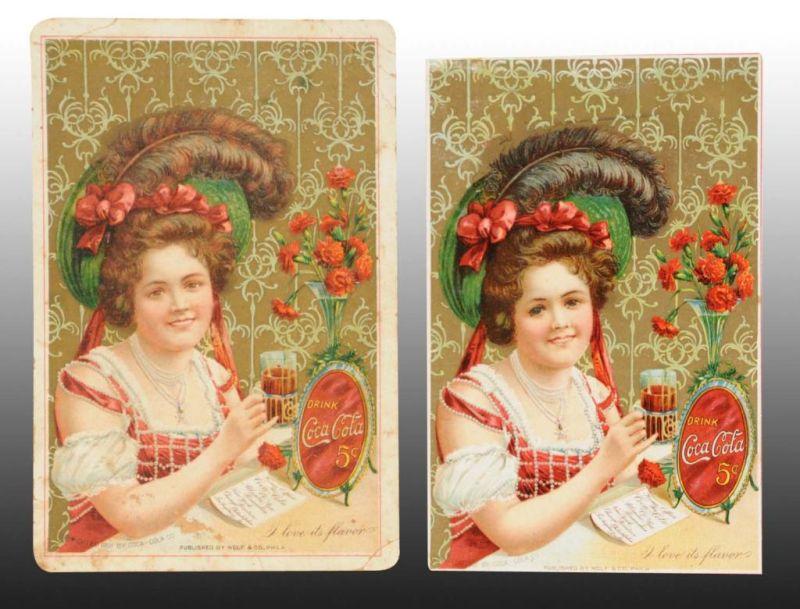 Appraisal: Lot of Coca-Cola Menu Card Trade Card Description Menu has