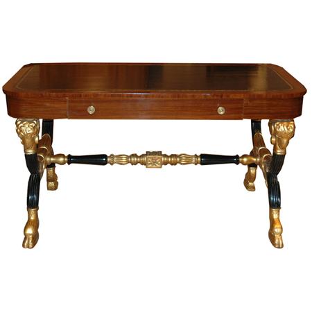 Appraisal: Regency Style Gilt Decorated Mahogany Sofa Table Estimate -